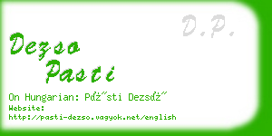 dezso pasti business card